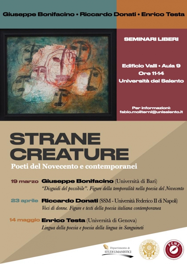 Strane creature. Poeti del Novecento e contemporanei - Ciclo di Seminari liberi