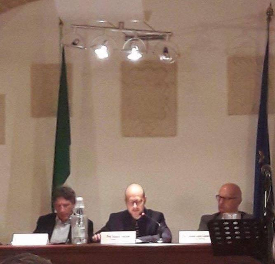 Il sindaco Ciccarese Gorgoni, il prof. Gouchan e il prof. Giannone