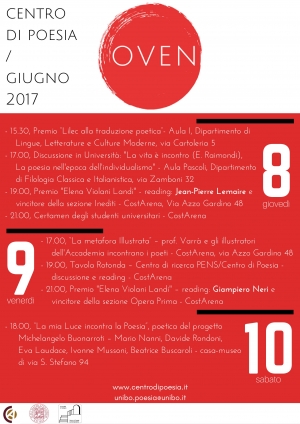 Locandina della IV edizione di Oven Poesia Festival (Bologna)