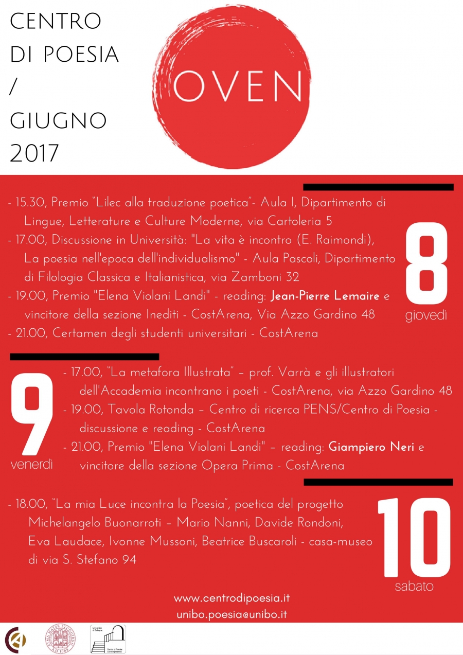 Locandina della IV edizione di Oven Poesia Festival (Bologna)
