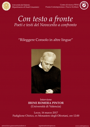 Con testo a fronte. Poeti e testi del Novecento a confronto - Rileggere Consolo in altre lingue, Irene Romera Pintor