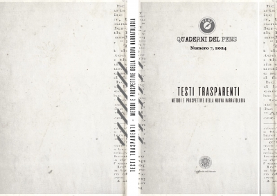 Quaderni del PENS, 7, 2024. Testi trasparenti. Metodi e prospettive della nuova narratologia