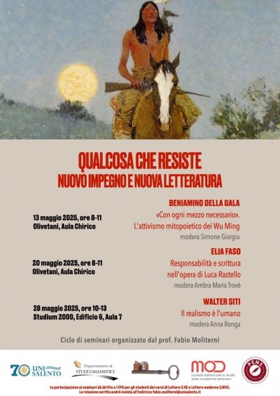 Qualcosa che resiste. Nuovo impegno e nuova letteratura - Ciclo di seminari