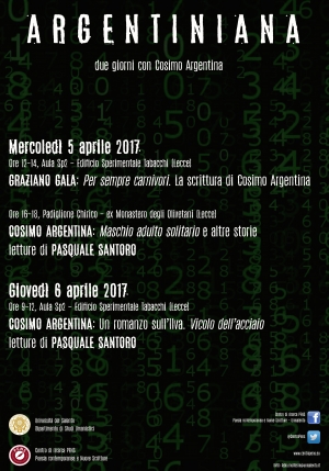 Working Class: Seminari su fabbriche, lavoro e nuove scritture. Cosimo Argentina