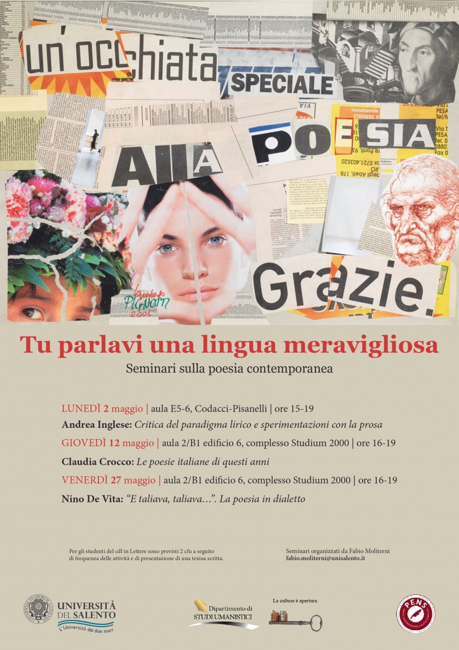 Tu parlavi una lingua meravigliosa. Seminari sulla poesia contemporanea