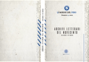 Quaderni del PENS, 4, 2021. Archivi letterari del Novecento. Ricerche in corso