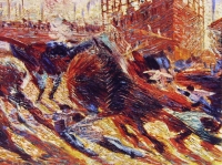 U. Boccioni, &quot;La città che sale&quot;, 1911