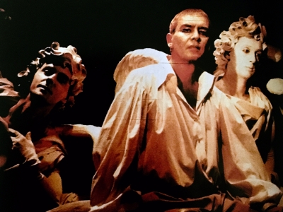 &quot;Hommelette for Hamlet&quot;, 1987, foto di scena da C. Bene, G. Dotto, &quot;Vita di Carmelo Bene&quot;, Bompiani, Milano, 1998.