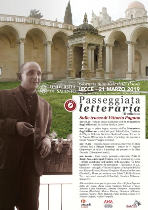 Passeggiata letteraria III edizione. Sulle tracce di Vittorio Pagano