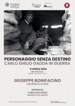 Personaggio senza destino. Carlo Emilio Gadda in guerra. Lezione di Giuseppe Bonifacino